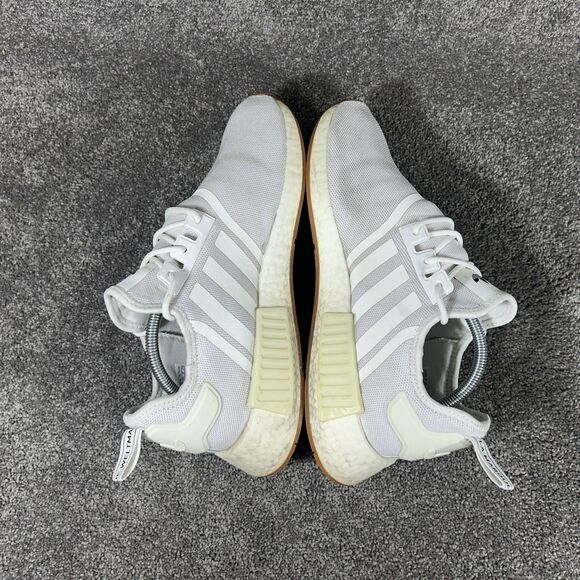 Adidas NMD_R1 Primeblue GZ9260 Men's Size 10.5 White Gum Running Shoes Used - Picture 7 of 11
